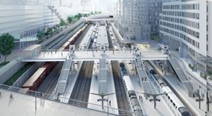 Gare Nanterre La Folie – RER E © Explorations Architecture / Groupement VIGUIER & Marc Mimram Architecture & Associés / My Lucky Pixel