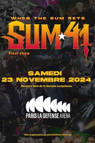 Affiche annonce concert Sum 41