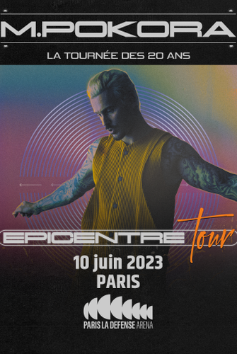 « Epicentre Tour » : Matt Pokora à Paris La Défense Arena le 10 juin 2023