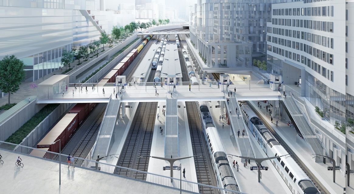 Gare Nanterre La Folie – RER E © Explorations Architecture / Groupement VIGUIER & Marc Mimram Architecture & Associés / My Lucky Pixel